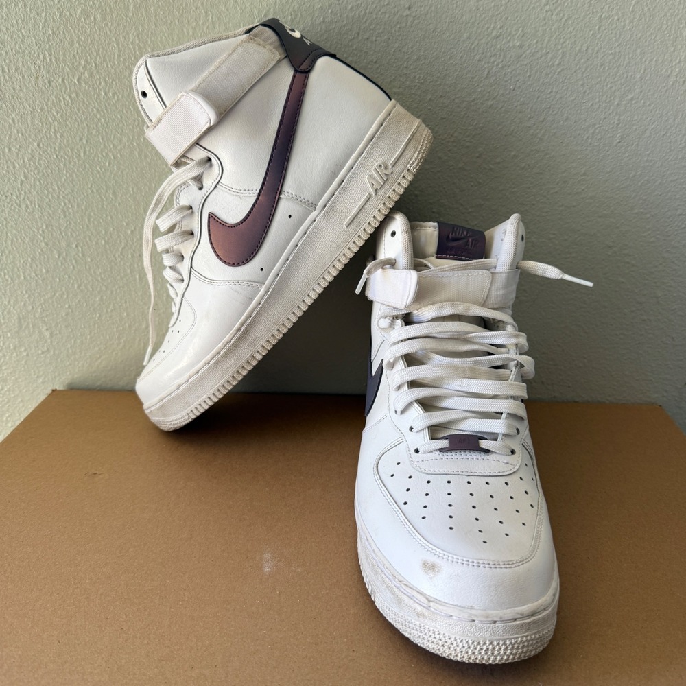 Nike Air Force 1 High 07‎ White Iridescent Purple 806403-102 Mens 12 Sneaker